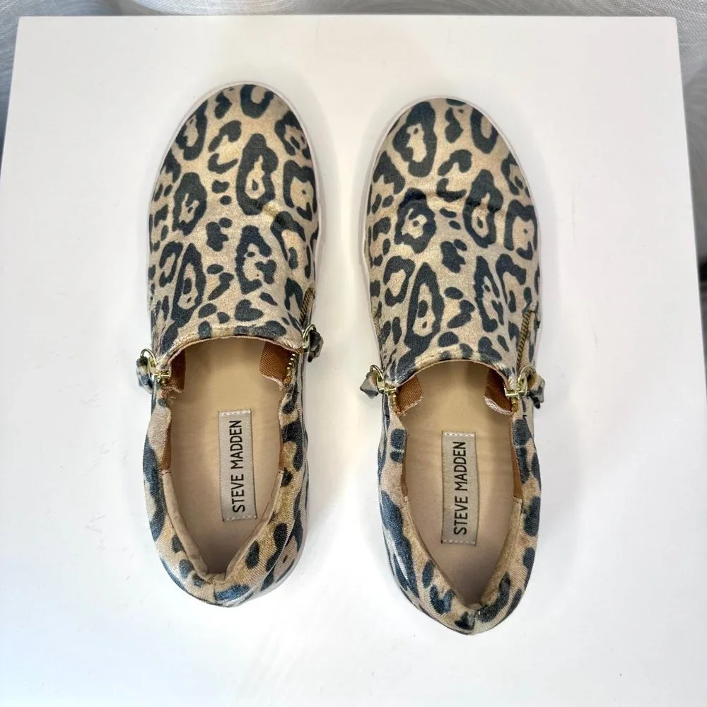 Steve Madden Glaammar Zip Platform Sneaker In Leopard 8
